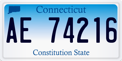 CT license plate AE74216