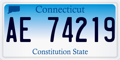 CT license plate AE74219