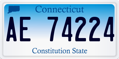 CT license plate AE74224