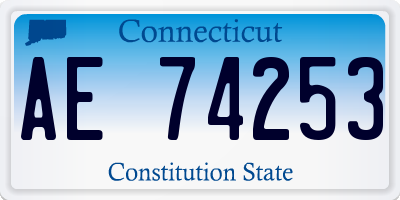 CT license plate AE74253