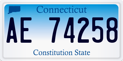 CT license plate AE74258