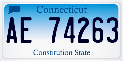 CT license plate AE74263