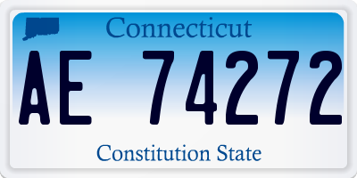CT license plate AE74272