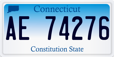 CT license plate AE74276