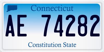 CT license plate AE74282