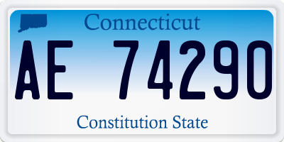 CT license plate AE74290