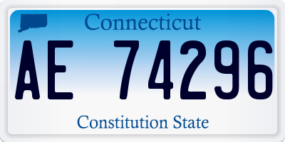 CT license plate AE74296