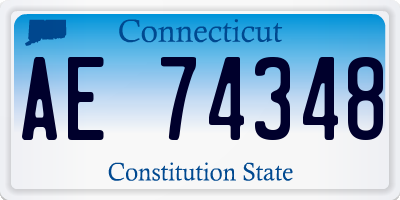 CT license plate AE74348