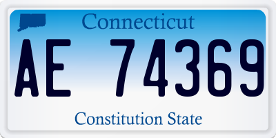 CT license plate AE74369