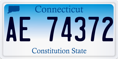 CT license plate AE74372