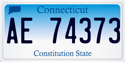 CT license plate AE74373