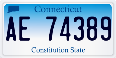 CT license plate AE74389