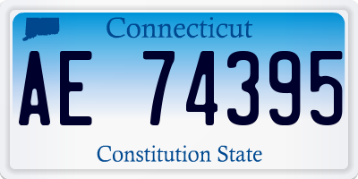 CT license plate AE74395