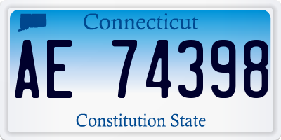 CT license plate AE74398