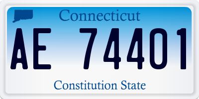 CT license plate AE74401