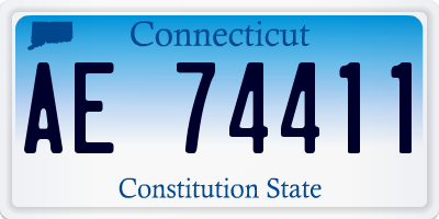 CT license plate AE74411