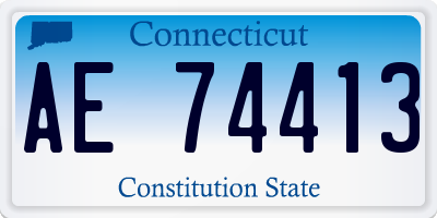 CT license plate AE74413