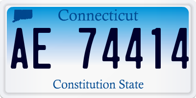 CT license plate AE74414
