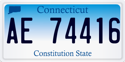 CT license plate AE74416