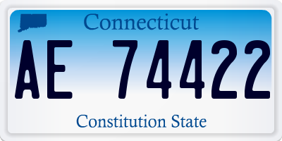 CT license plate AE74422