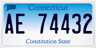 CT license plate AE74432