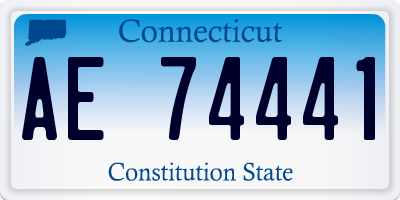 CT license plate AE74441