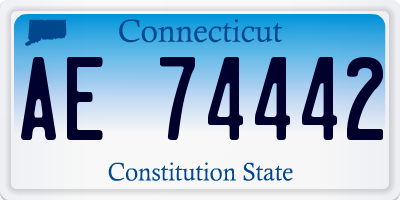 CT license plate AE74442