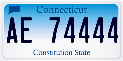 CT license plate AE74444