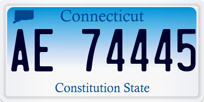 CT license plate AE74445