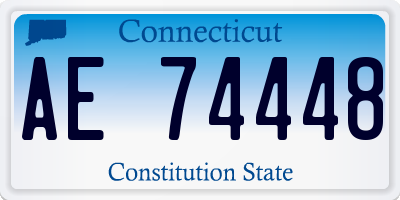 CT license plate AE74448