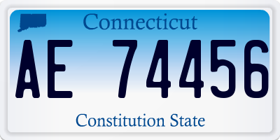 CT license plate AE74456