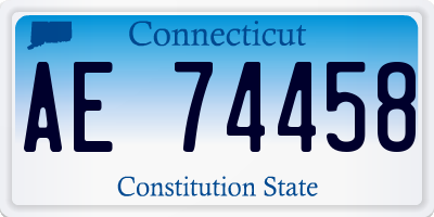 CT license plate AE74458