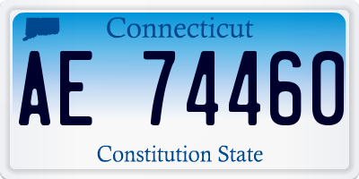 CT license plate AE74460