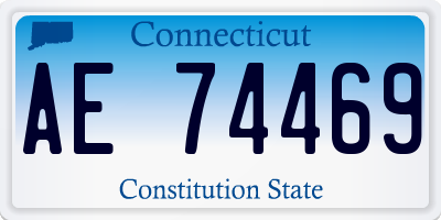 CT license plate AE74469
