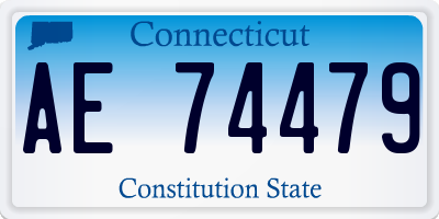 CT license plate AE74479