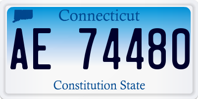 CT license plate AE74480