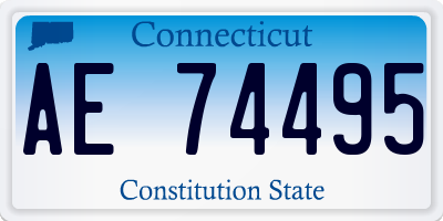 CT license plate AE74495