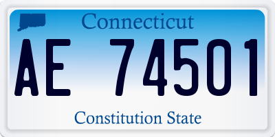 CT license plate AE74501