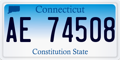CT license plate AE74508