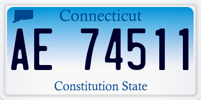 CT license plate AE74511