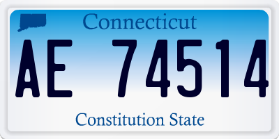 CT license plate AE74514