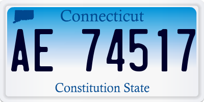 CT license plate AE74517