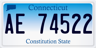 CT license plate AE74522
