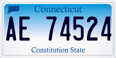 CT license plate AE74524