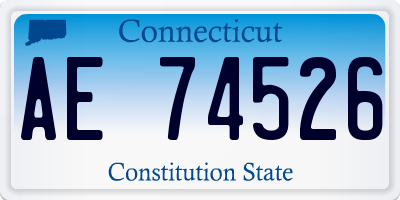 CT license plate AE74526