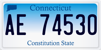 CT license plate AE74530