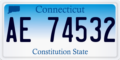 CT license plate AE74532