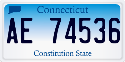 CT license plate AE74536