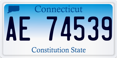CT license plate AE74539