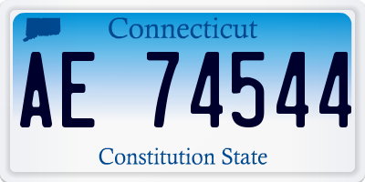 CT license plate AE74544